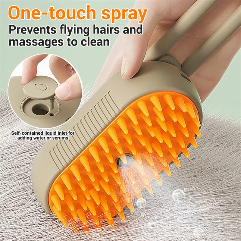 Cat Steam Brush Steamy Dog Brush 3 In 1 Electric Spray Cat Hair Brushes For Massage Pet Grooming Comb Hair Removal Combs Pet Products - ZENICO