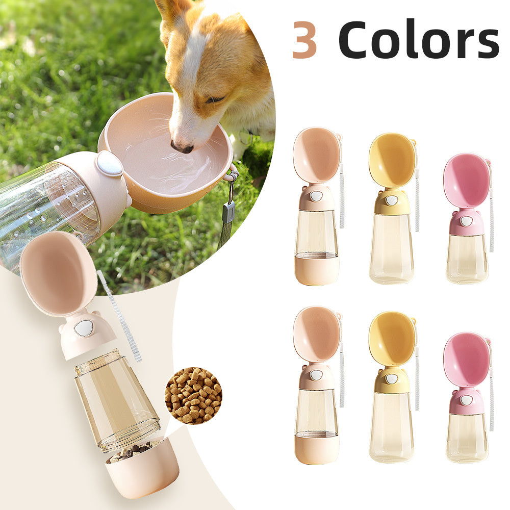 Portable Dog Water Bottle Food And Water Container For Pet Pets Feeder Bowl Outdoor Travel Drinking Bowls Water Dispenser - ZENICO